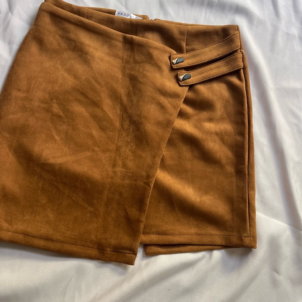 Stylish Brown Wrap Skirt